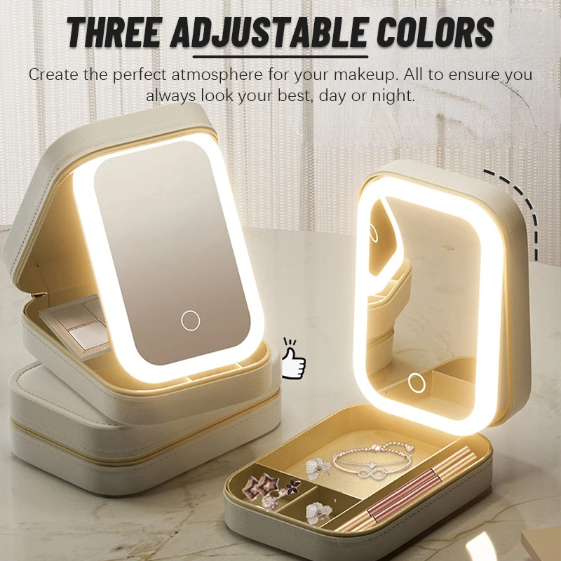 Dreifarbig einstellbarer LED-Makeup-Spiegel