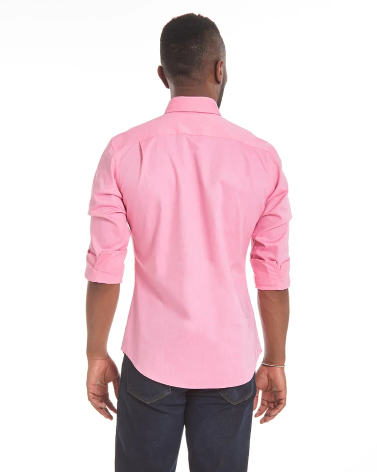 Oxford Stretch Zip Shirt (Buy 2 Free Shipping)