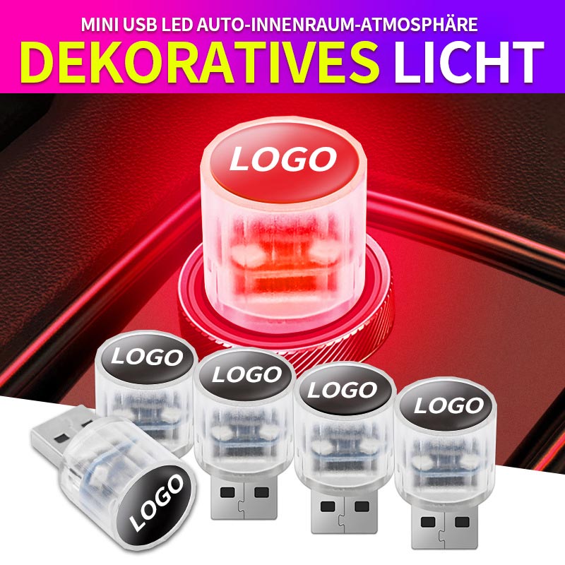 Mini-USB-LED-Auto-Innenraum-Atmosphäre-Dekorationslicht(5 Stück)