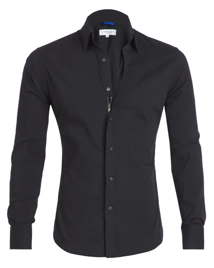 Oxford Stretch Zip Shirt (Buy 2 Free Shipping)