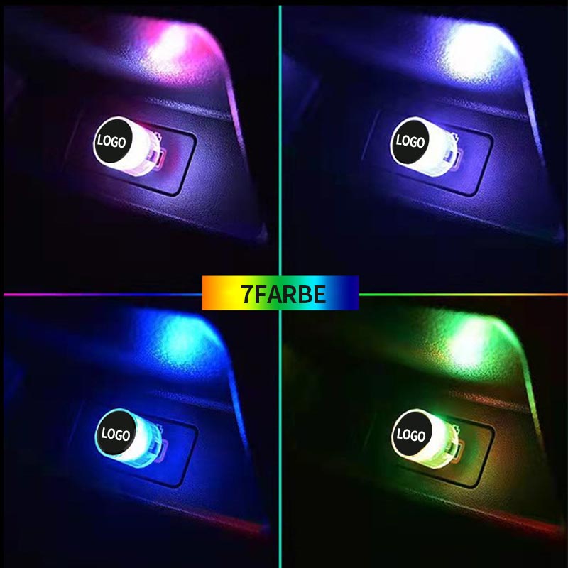 Mini-USB-LED-Auto-Innenraum-Atmosphäre-Dekorationslicht(5 Stück)
