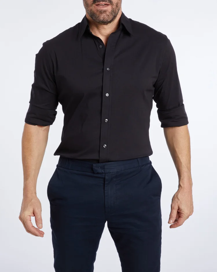 Oxford Stretch Zip Shirt (Buy 2 Free Shipping)