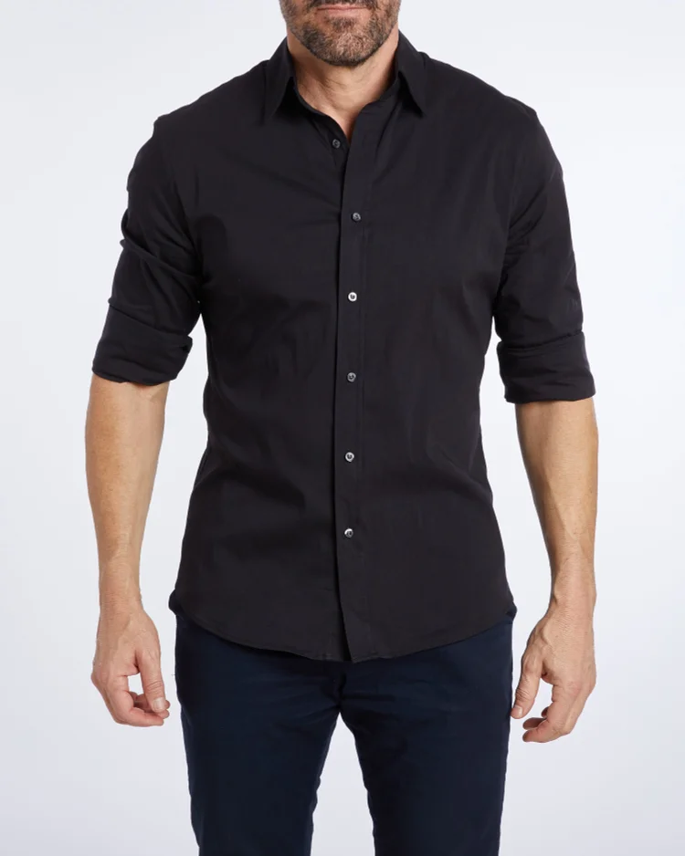 Oxford Stretch Zip Shirt (Buy 2 Free Shipping)