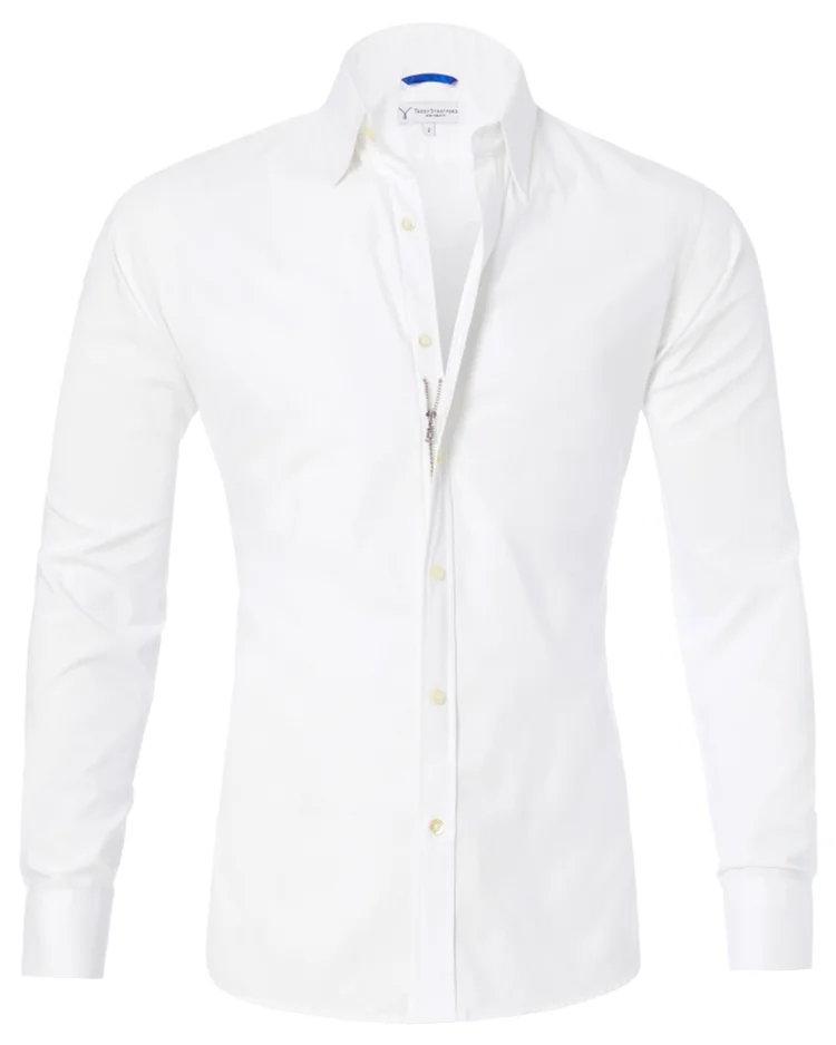 Oxford Stretch Zip Shirt (Buy 2 Free Shipping)