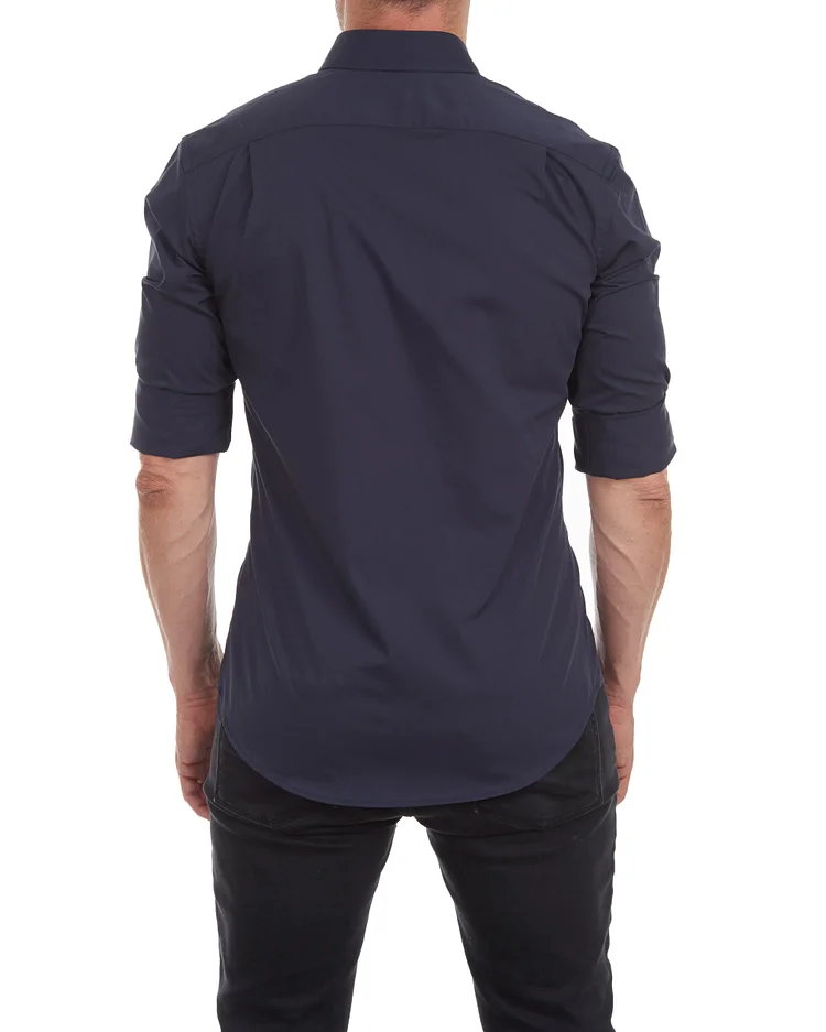 Oxford Stretch Zip Shirt (Buy 2 Free Shipping)