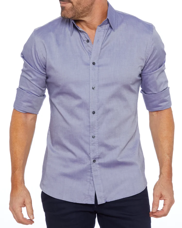 Oxford Stretch Zip Shirt (Buy 2 Free Shipping)