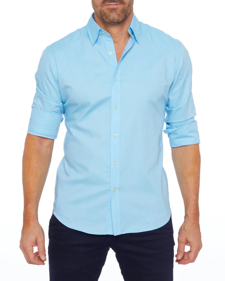 Oxford Stretch Zip Shirt (Buy 2 Free Shipping)