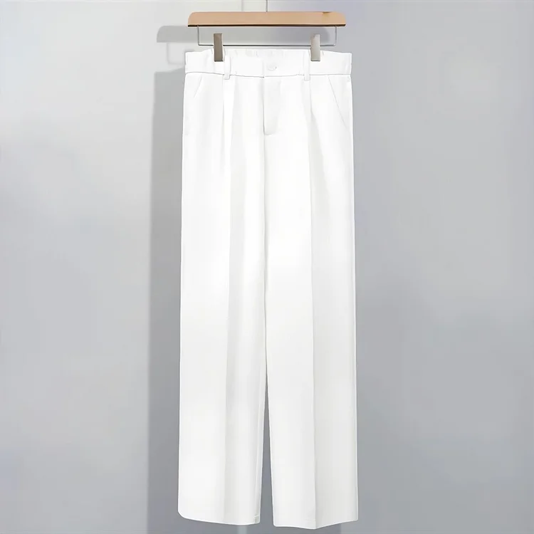 SPRING SUMMER ICE SILK STRAIGHT LEG PANTS